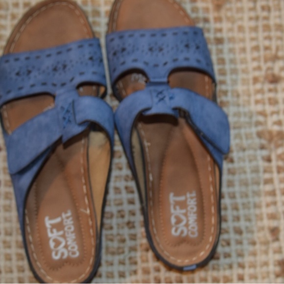 Women's Blue Sandals - Picture 1 of 8